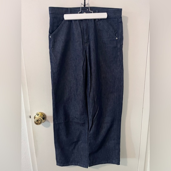 Banana Republic Denim - Banana Republic BR Jeans Slouch Straight Dark Wash Denim Zip Closure Women’s 29